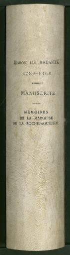 Mémoires de Marie Louise Victoire de Donnissan, veuve de Louis Marie de Lescure, mariée en secondes noces à Louis de La Rochejaquelein.